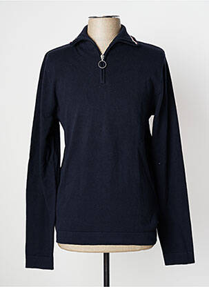 Pull col camionneur manches longues bleu JACK & JONES homme
