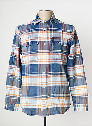 Chemise manches longues poches poitrine bleu JACK & JONES homme