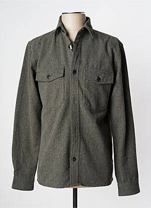 Chemise manches longues poches poitrine vert JACK & JONES homme