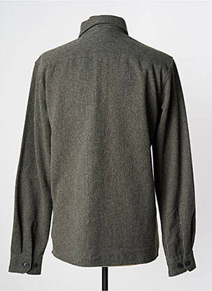 Chemise manches longues poches poitrine vert JACK & JONES homme
