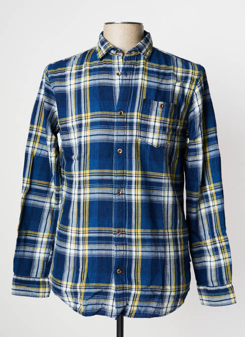 Chemise manches longues poches poitrine bleu JACK & JONES homme