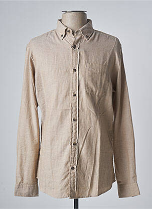 Chemise manches longues manches longues beige JACK & JONES homme