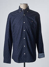 Chemise manches longues imprimé fantaisie bleu JACK & JONES homme