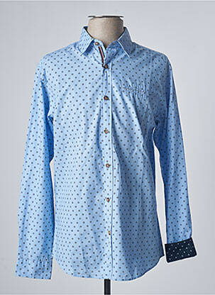Chemise manches longues poches poitrine bleu JACK & JONES homme