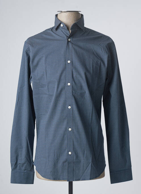 Chemise manches longues imprimé fantaisie bleu JACK & JONES homme