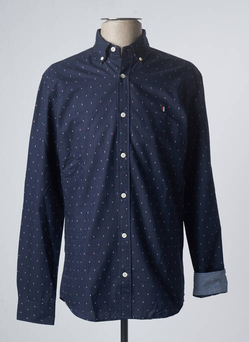 Chemise manches longues imprimé fantaisie bleu JACK & JONES homme