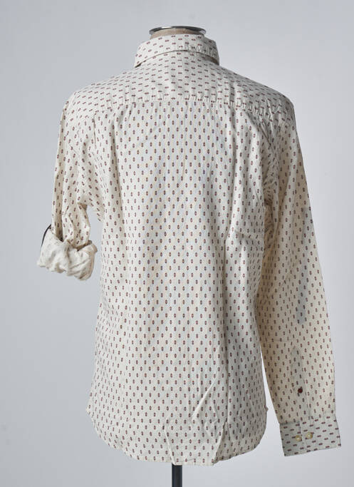 Chemise manches longues beige JACK & JONES pour homme