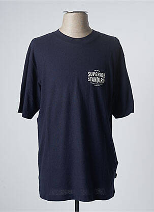 T-shirt coupe droite manches courtes bleu JACK & JONES homme