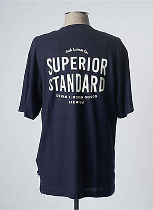 T-shirt coupe droite manches courtes bleu JACK & JONES homme