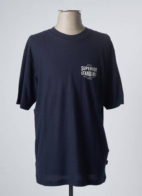 T-shirt coupe droite manches courtes bleu JACK & JONES homme