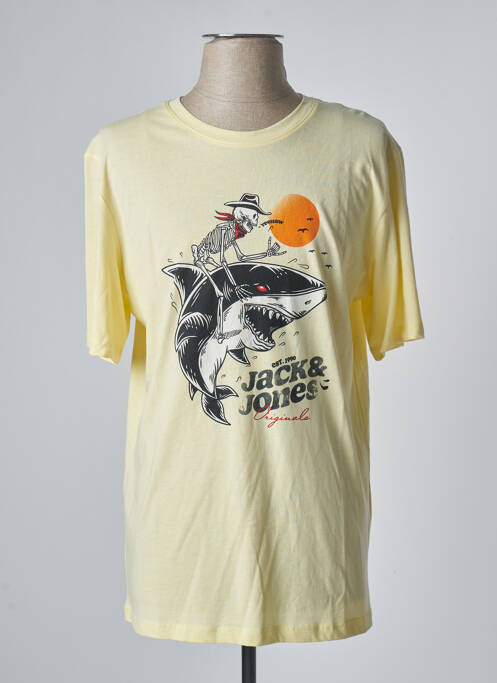 T-shirt jaune JACK & JONES pour homme