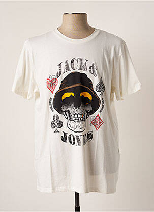 T-shirt beige JACK & JONES pour homme