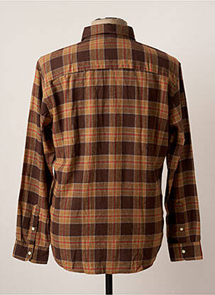 Chemise manches longues poches marron JACK & JONES homme