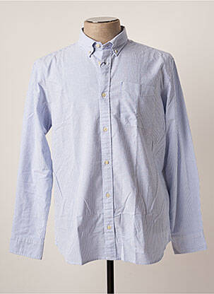 Chemise manches longues poches poitrine bleu JACK & JONES homme