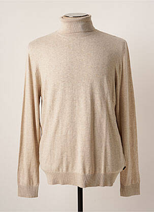 Pull stretch manches longues beige JACK & JONES homme
