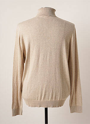Pull stretch manches longues beige JACK & JONES homme