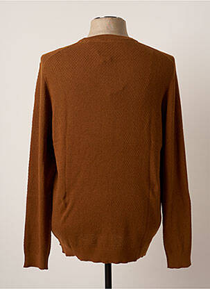 Pull stretch manches longues marron JACK & JONES homme