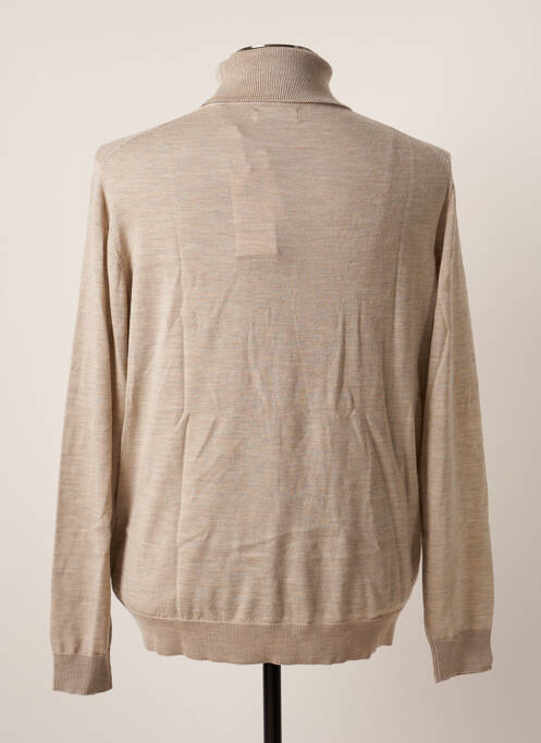 Pull col roulé beige JACK & JONES pour homme