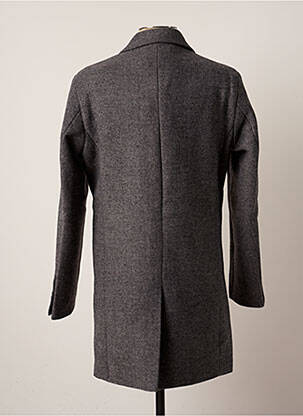 Manteau long coupe droite sans capuche gris JACK & JONES homme