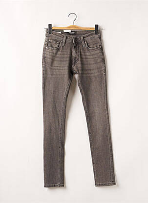 Jeans skinny broderie rivets taille basse gris JACK & JONES homme