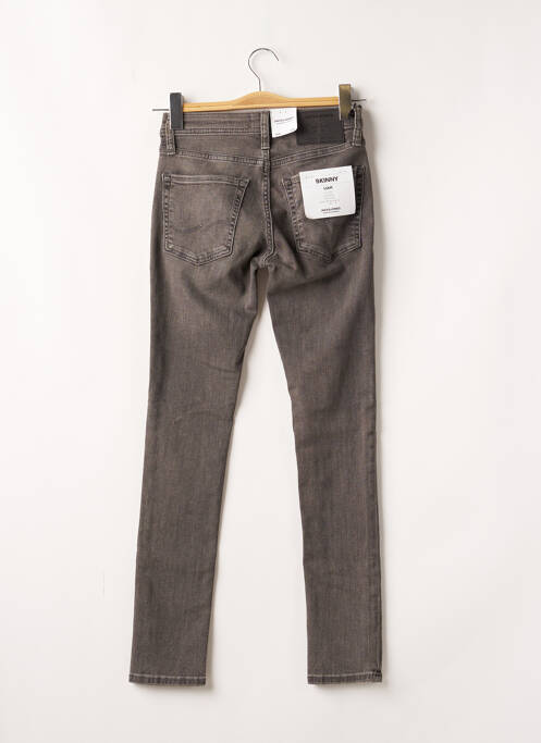 Jeans skinny fermeture boutonnée sur le devant taille basse gris JACK & JONES homme