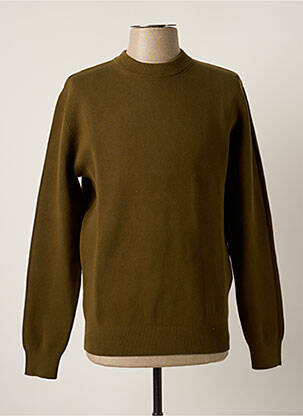 Pull finition bords-côtes manches longues vert CELIO homme