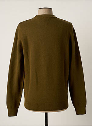 Pull finition bords-côtes manches longues vert CELIO homme