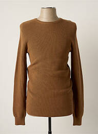 Pull col rond manches longues marron CELIO homme