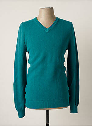 Pull col v manches longues vert DAMART homme