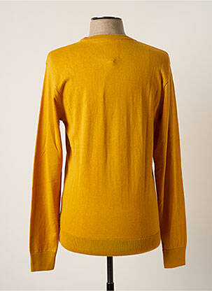 Pull finition bords-côtes manches longues jaune RUCKFIELD homme