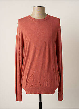 Pull finition bords-côtes manches longues marron CELIO homme