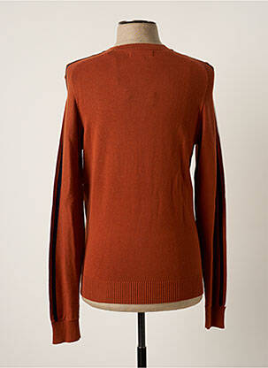 Pull finition bords-côtes manches longues marron #127344 homme