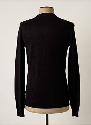 Pull finition bords-côtes manches longues noir SORBINO homme