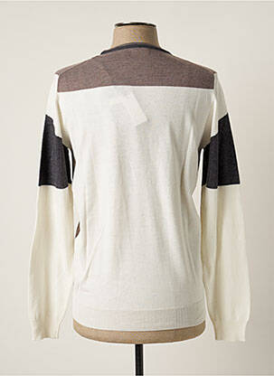Pull tissage chiné manches longues beige SORBINO homme