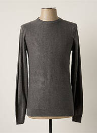 Pull tissage chiné manches longues gris SORBINO homme