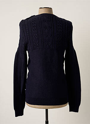 Pull maille torsadée manches longues bleu BONOBO homme