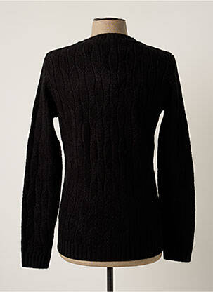 Pull maille torsadée manches longues noir SORBINO homme