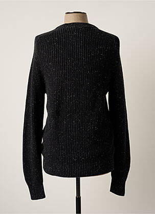 Pull finition bords-côtes manches longues noir CELIO homme