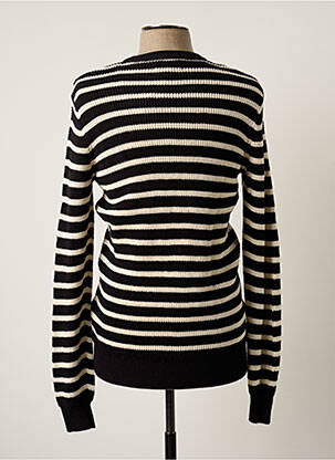Pull finition bords-côtes manches longues noir BONOBO homme