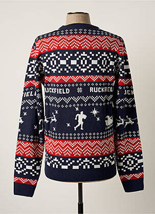 Pull tissage jacquard manches longues bleu RUCKFIELD homme