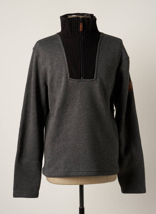 Pull gris HERO BY JOHN MEDOOX pour homme