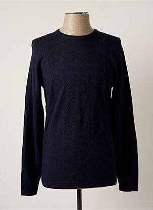 Pull stretch manches longues bleu SORBINO homme