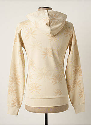 Sweat-shirt à capuche tissage jersey manches longues beige CELIO homme