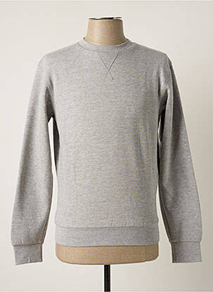 Sweat-shirt finition bords-côtes manches longues gris CELIO homme