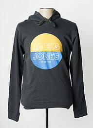 Sweat-shirt à capuche manches longues manches longues gris JACK & JONES homme