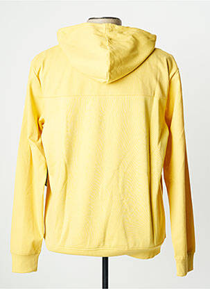 Sweat-shirt à capuche broderie manches longues jaune STOOKER homme