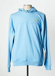 Sweat-shirt à capuche broderie manches longues bleu STOOKER homme