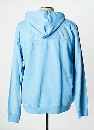 Sweat-shirt à capuche broderie manches longues bleu STOOKER homme