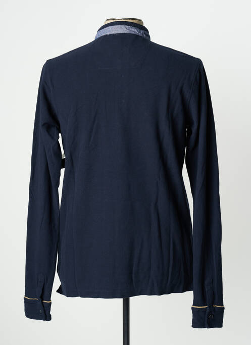 Polo manches longues manches longues bleu STOOKER homme