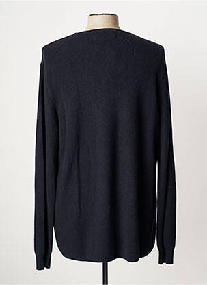 Pull finition bords-côtes manches longues bleu CELIO homme
